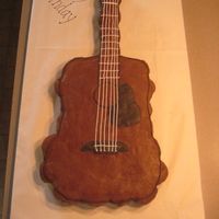 Guitar Cupcake I made this guitar shaped cake out of cupcakes. The cupcakes were all pushed together and then iced as a whole. This was a replica of the...