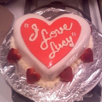 I Love Lucy Cake This was a cake I made for my boyfriends mothers birthday (she LOVES the show). I carved the heart myself and was SO afraid that it wouldnt...