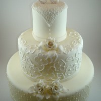 White Sugar Love Dummy cake for a hotel presentation at a wedding show