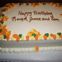 Fall Leaves Birthday Cake Birthday cake for October nice fall leaves