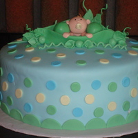 Welcome Sweetpea! Shower cake for a Baby Boy.