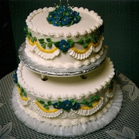 Anniversary Cake two tier in butter cream