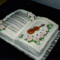 Music Recital all butter cream with rice paper music