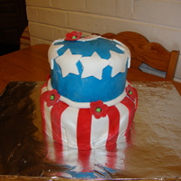 Memorial Day's "b" Platoon Celebration My hubby hosted a Memorial Day picnic for his crew. My daughter and I constructed this cake after seeing one similar to it on this site. We...