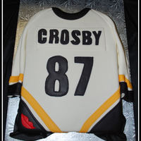 Crosby Jersey Made for a die hard crosby fan. Inspired by a cake posted by - cakaddict. Thank you!!