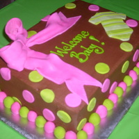 Baby Shower choc bc with fondant accents