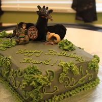 How To Train Your Dragon The dragon is made from fondant, and hiccup is a toy figurine!