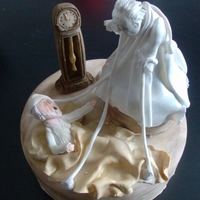 Ebenezer Scrooge And Marly The Gost It's the ghost marly who wakes up scrooge to tell him that three ghost come to vissit him.