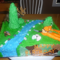 Hunting Birthday Cake This is a 40th birthday cake for a friend. Lots of inspiration from this site. Since he has a small son named Hunter, I added him into the...