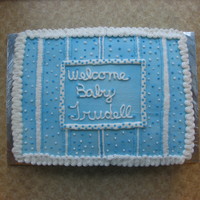 Baby Shower This was a fun, simple cake. Half was chocolate the other half yellow.