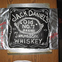 Jack Daniels This was a white cake covered in MMF.