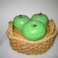 'arturo' Apple Spice cake with Caramel buttercream. Apples were carved from jumbo cupcakes.
