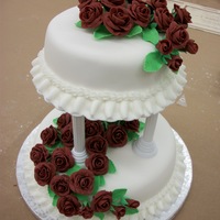 Wedding Cake each layer is 3"tall. top tier is 6" and bottom 9"