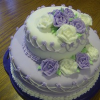 Purple 2 Tier Cake 