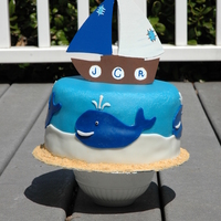 Jacob's Cake I made this whale cake to match my nephews baby bedding! I did for his honor and memory! This past March 26th he would have turned a year...