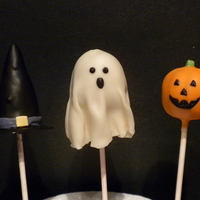Halloween Cake Pops Experimenting with cake pop ideas. Had to do bakerella's pumpkins of course :) And a witch hat and a ghost. The ghost was made from...