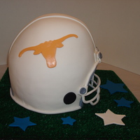 Texas Longhorn Football Helmet Cake 