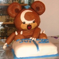 Pokemon Cake Teddiursa For my cousin's high school graduation