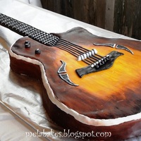 Groom's Guitar This was my first guitar cake. I'm so thankful for cakecentral! This site was a lifesaver when it came to troubleshooting :)