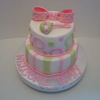 Rattle 2Tier Baby Shower Cake 