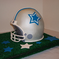 Dallas Cowboys Football Helmet Cake 