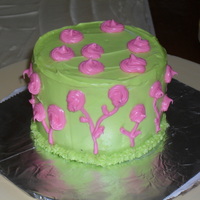 Hazel's Birthday Cake Butter Pecan Cake with Almond Butter Cream Icing. Made this cake using a 29oz tomato can. Saw it in a magazine and wanted to give it a try...