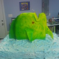 Mahi Mahi they wanted a Mahi Mahi coming out of the water with a hook in his mouth