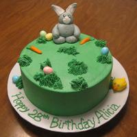 Hoppy Birthday I made this cake for my sister's birthday, which happened to be around Easter. Everything is BC except for the bunny (he's a...