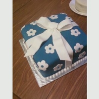 Wilton Course 3 Present Cake First time ever using fondant!