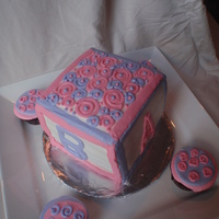 Baby Block & Cupcakes Baby block (3 - 6" square cakes) with buttercream with matching cupcakes. TFL!