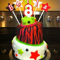 Topsy Turvy & Hot Pink Zebra This is my 1st topsy turvy cake! I'd never been more worried about an 8 year old girl's opinion until doing this cake, but it was...