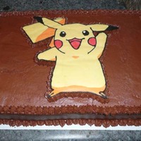Pikachu I did this for a friend's son, Chocolate Buttercream with a Pikachu BCT.