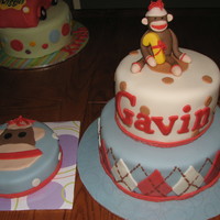Sock Monkey Cake Fondant figure.