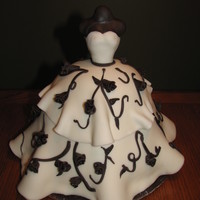 Black/white Wedding Dress Made to match the invitation.