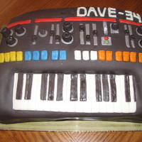 Keyboard Cake Inspiration from client's keyboard. Dave was turning 35 so we put that on the cake as well.