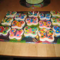 Butterfly Cookies Made these for my grandchild's 1st Birthday. Used fondant and royal icing