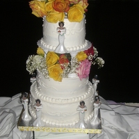 Fresh Flower Wedding Cake 
