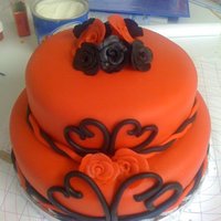 Red And Black Wedding Cake My first wedding cake!