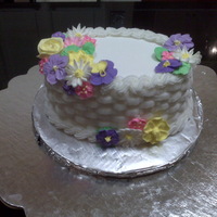 Final Cake Course 2 Diane Rocks as a teacher, Basketweave wow.