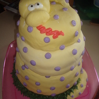 Snake Cake This is a cake made for my neiced "wild jungle" birthday party. The bottom is a double chocolate bunt, the center is 2 8in round...