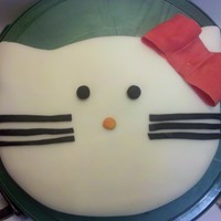 Hello Kitty French Vanilla Hello Kitty Cake with white buttercream fondant