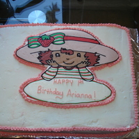 First Buttercream Transfer Strawberry Shortcake buttercream transfer. Cake filled with whipped cream and strawberries of course :) This was a very rushed birthday...