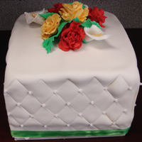 My First Square Fondant Cake This is my first time covering a square shape cake with fondant. It is much harder thatn covering a round one. Any pointers? Plus this is...