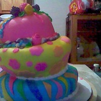 Topsy Turvy Topsy Turvy with all fondant. This is my 1st attempt at fondant and topsy turvy.