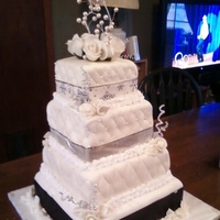 My Daughters Wedding Cake I finished this cake up last night. Turned out alot better than I had thought that it would. I had never done anything on this scale before...