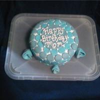 Diann's Bday Cake white cake, buttercream, covered in fondant circles