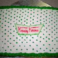 Krispy Kreme Birthday Guinness stout chocolate cake with Bailey's Irish cream buttercream frosting. Made for a former coworker who loves Krispy Kremes.