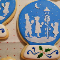 Christmas Snow Globe Cookies Totally LOVED making these Christmas snow globe cookies. So fun! NFSC with Antonio's royal icing. Thanks for looking!