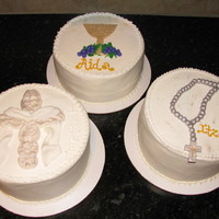 First Communion BC w/ fondant accents