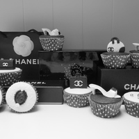 Chanel Cupcakes Chanel themed cupcakes for a girl who turned 15 last week. They turned just like I wanted them to turn out;) Cupcakes filled with baileys-...